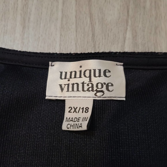 Unique Vintage V-Neck Bow Metallic Sweater -Size: 2x / 18 - Picture 4 of 8